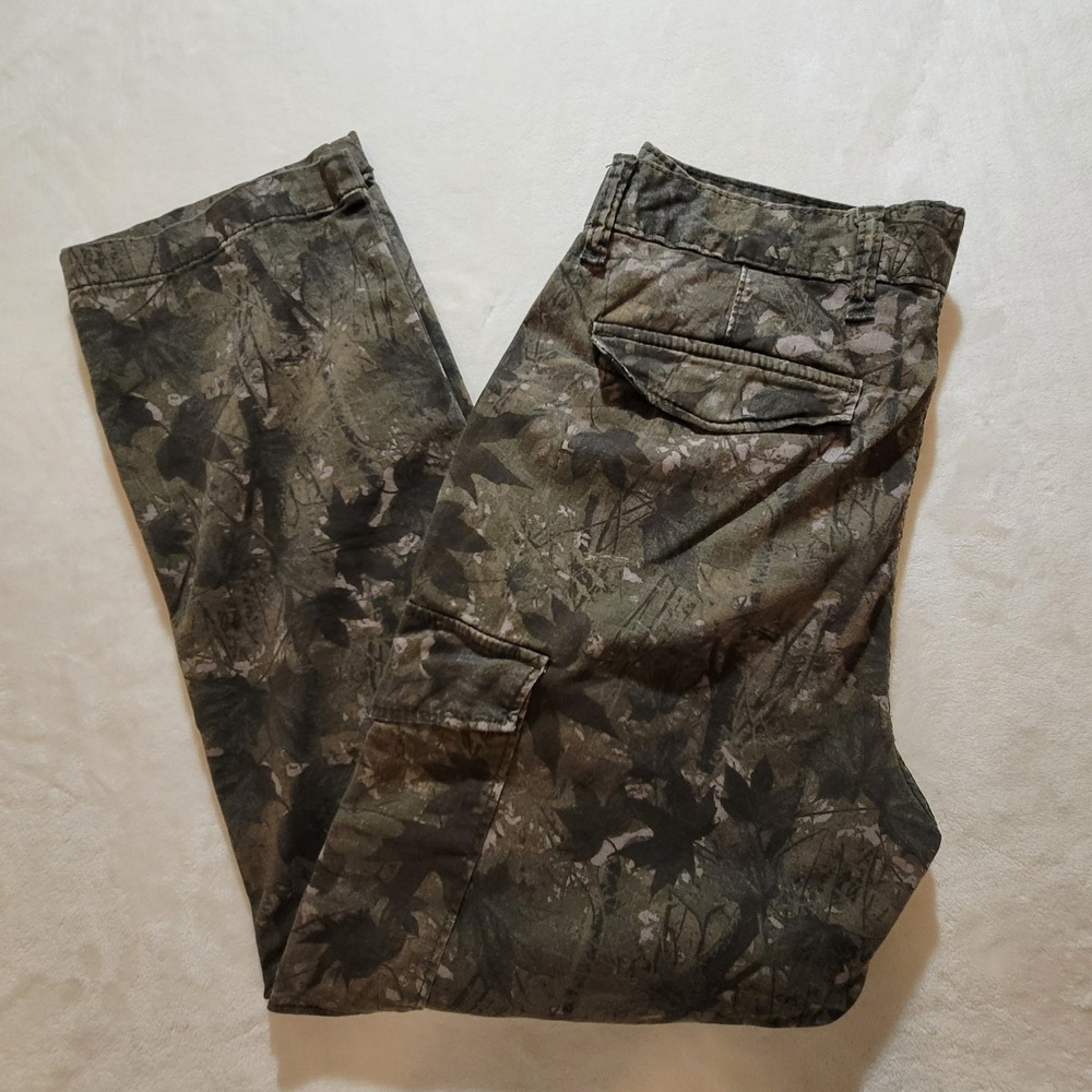 Old Navy Cargo Pants Mens 33x30 Green Camo Straight Leg Built-In Flex Camouflage